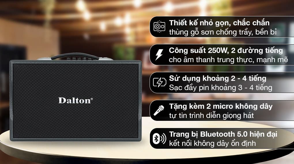 Ảnh Loa karaoke xách tay Dalton PS-K20A 250W