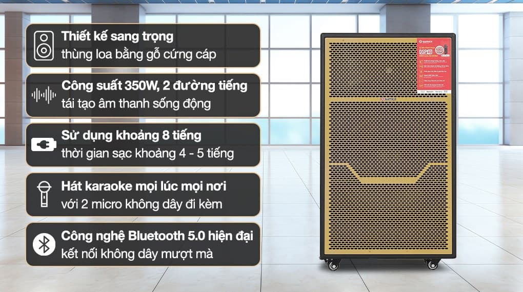 Ảnh Loa kéo karaoke Sumico DSP40 350W