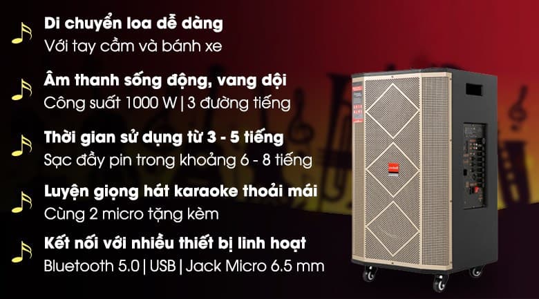 Ảnh Loa kéo karaoke Mobell MK-7080 1000W