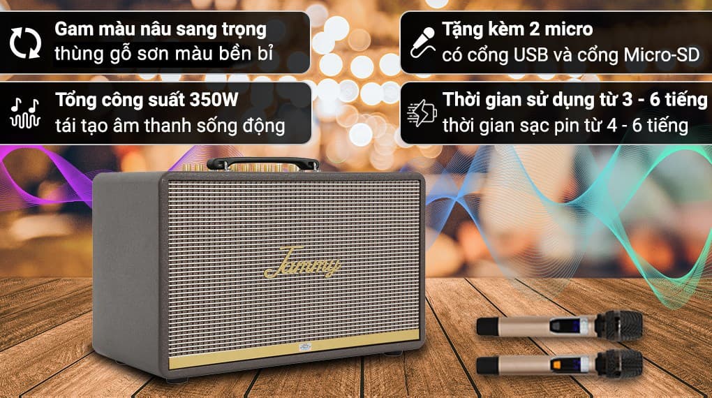 Ảnh Loa karaoke xách tay Jammy N2070K 350W