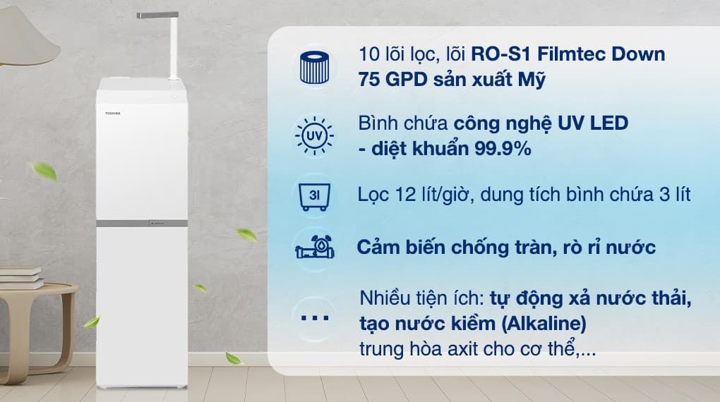 Ảnh Máy lọc nước RO Toshiba TWP-N2396SVN(W) 10 lõi