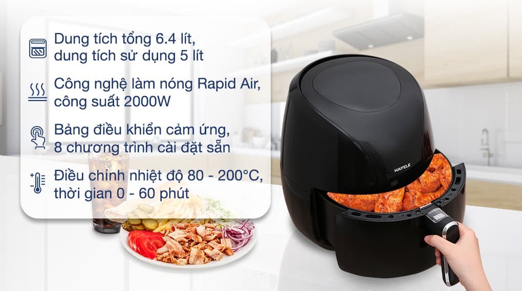 Ảnh Nồi chiên không dầu Hafele HS-AF601B (535.43.714) 6.4 lít