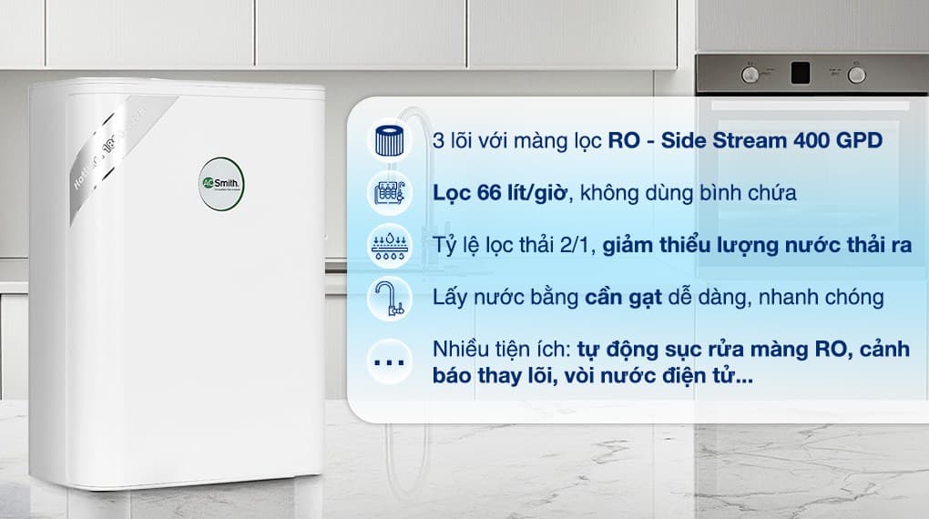 Ảnh Máy lọc nước RO AOSmith S400 3 lõi
