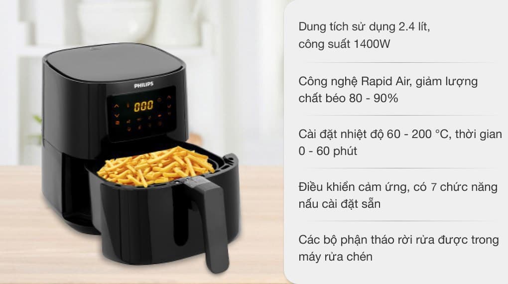 Ảnh Nồi chiên không dầu Philips HD9252/90 4.1 lít