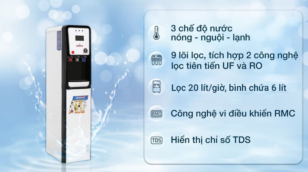 Ảnh Máy lọc nước RO nóng nguội lạnh ROBOT GRAND-X9WKUR 9 lõi