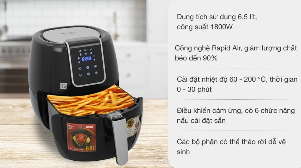 Ảnh Nồi chiên không dầu Magic A-805 6.5 lít