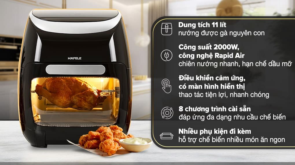 Ảnh Lò chiên không dầu Hafele HS-AF1102B (535.43.715) 11 lít