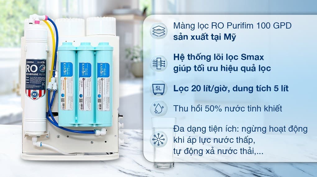 Ảnh Máy lọc nước RO Karofi KAQ-U06 10 lõi