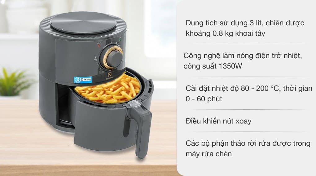 Ảnh Nồi chiên không dầu Electrolux E6AF1-220K 3 lít