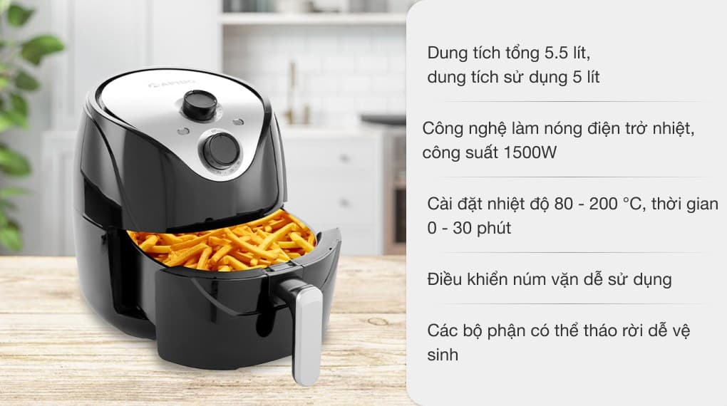Ảnh Nồi chiên không dầu Rapido RAF5.0M 5 lít