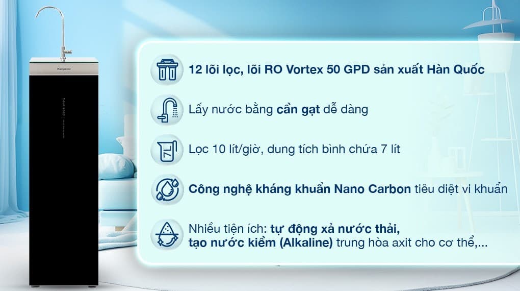 Ảnh Máy lọc nước RO Kangaroo Sumire KG12NA 12 lõi