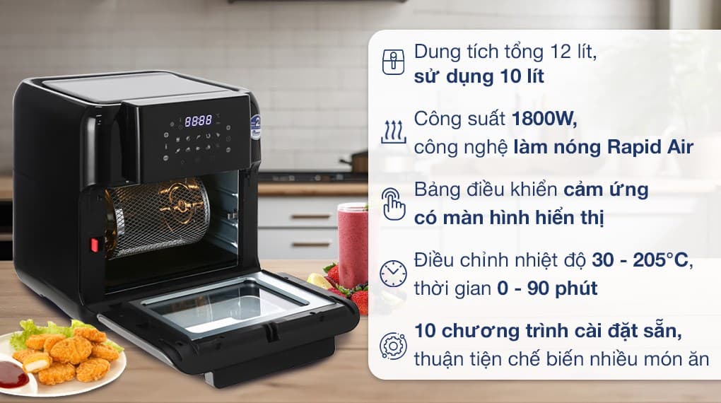 Ảnh Lò chiên không dầu BlueStone AFB-5888 10 lít
