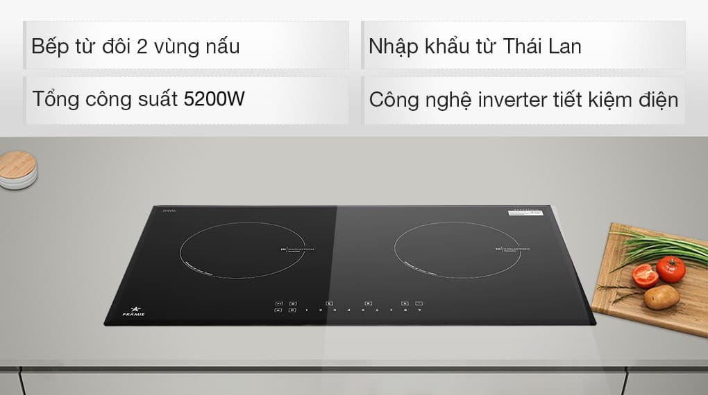 Ảnh Bếp từ đôi lắp âm Pramie 2201