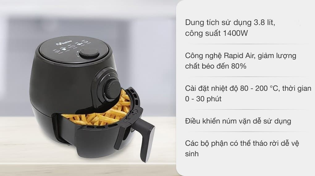 Ảnh Nồi chiên không dầu Mishio MK-01 3.8 lít