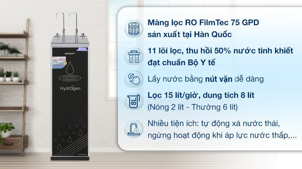 Ảnh Máy lọc nước RO nóng nguội Sanaky VH-5020VD 11 lõi