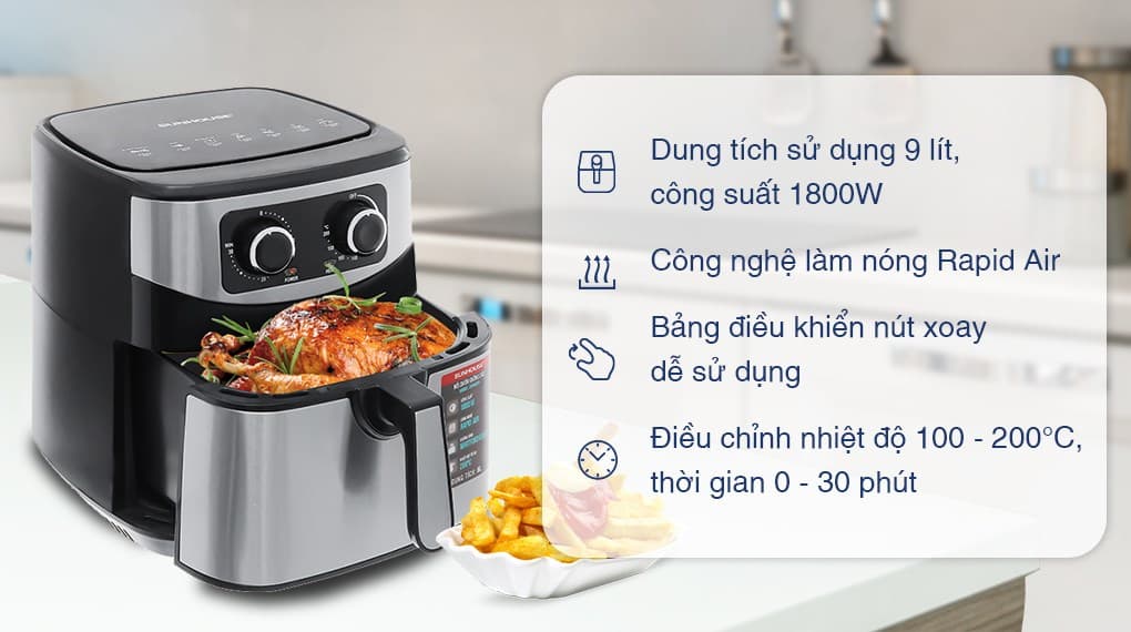 Ảnh Nồi chiên không dầu Sunhouse SHD4035 9 lít