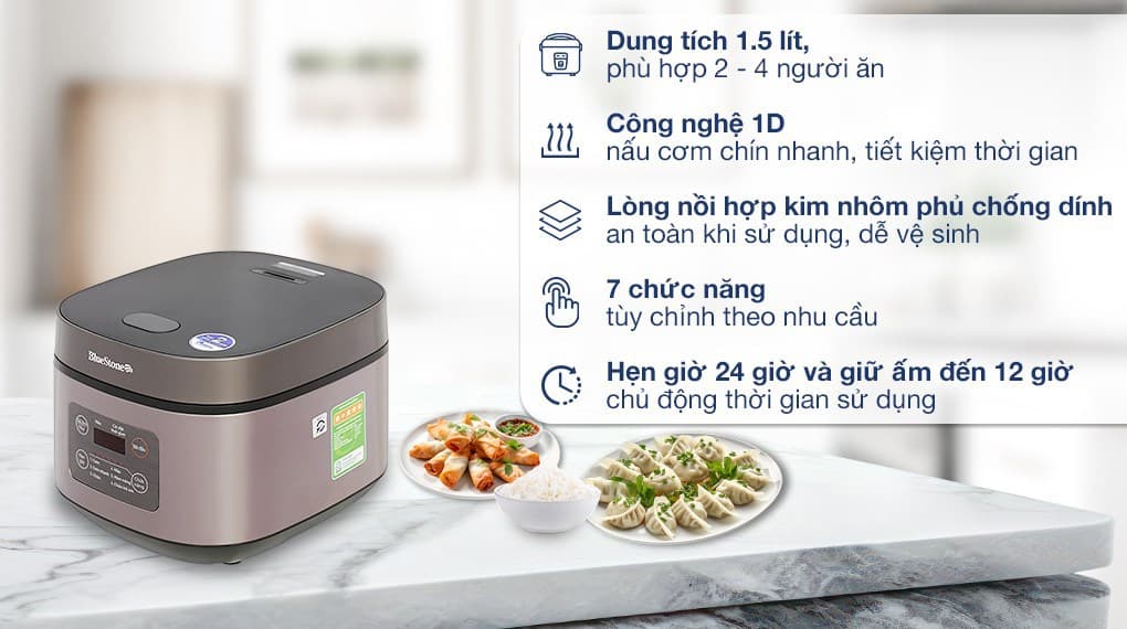 Ảnh Nồi cơm điện tử BlueStone 1.5 lít RCB-5946