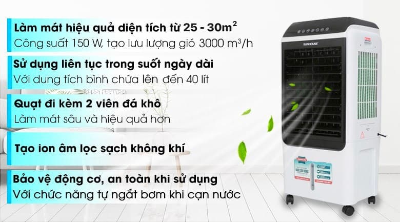 Ảnh Quạt điều hòa Sunhouse SHD7727 150W