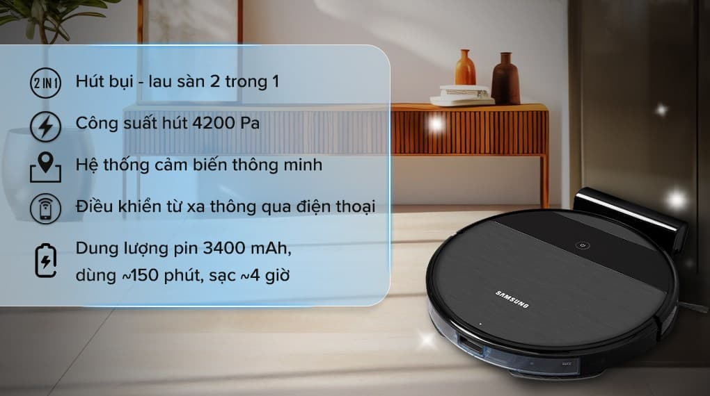 Ảnh Robot hút bụi lau nhà Samsung VR05R5050WK/SV