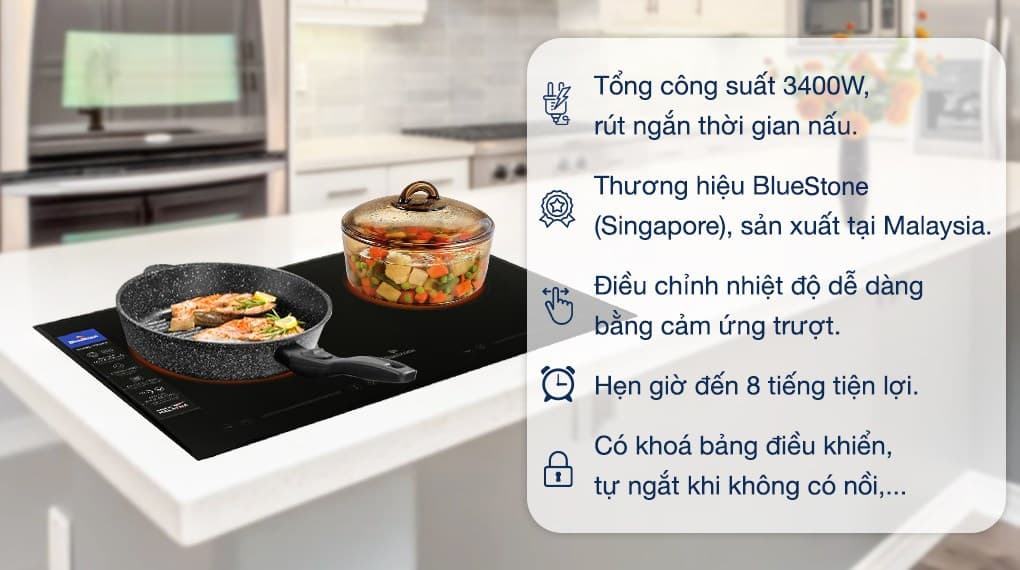 Ảnh Bếp từ hồng ngoại lắp âm BlueStone ICB-6911