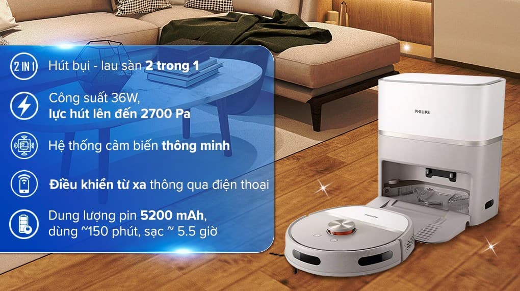 Ảnh Robot hút bụi lau nhà Philips XU6500/82