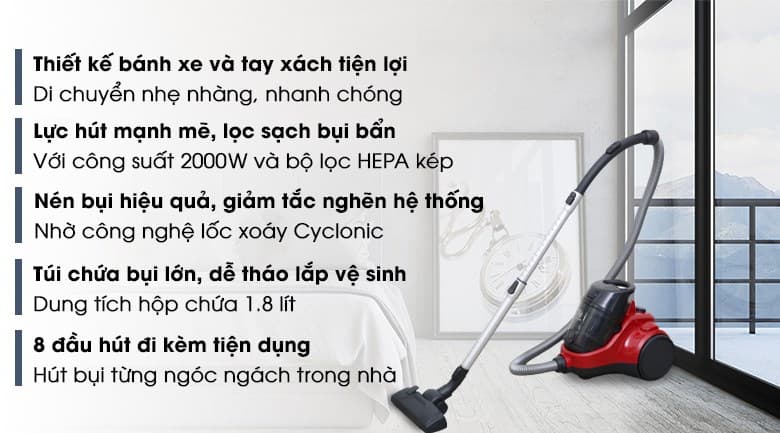 Ảnh Máy hút bụi dạng hộp Electrolux EC41-6CR