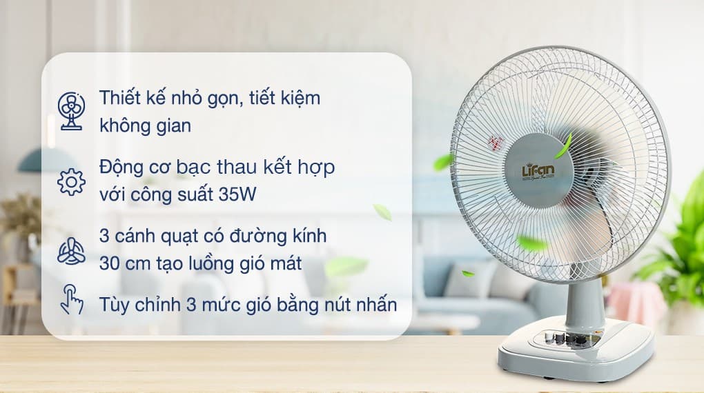 Ảnh Quạt bàn Lifan 3 cánh B-212 35W