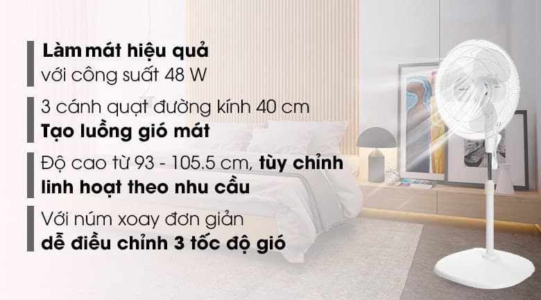 Ảnh Quạt lửng Comfee 3 cánh CF-FF4019VEW 48W