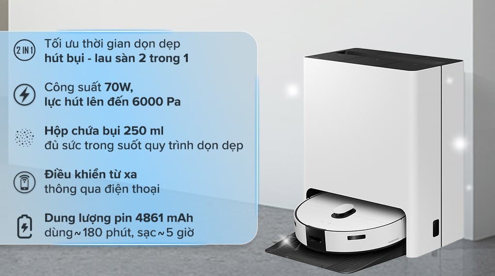 Ảnh Robot hút bụi lau nhà Samsung VR7MD96514G/SV