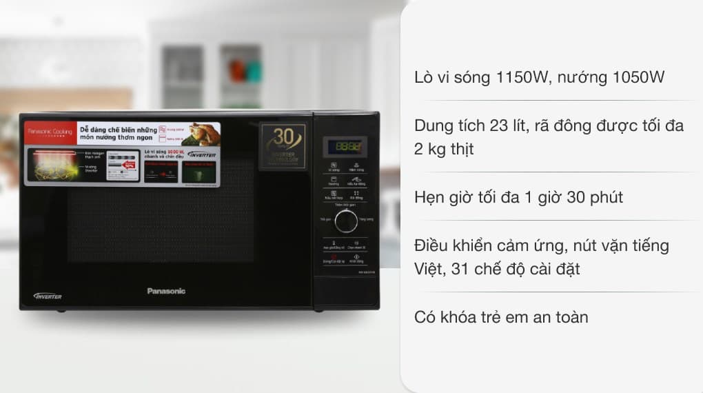 Ảnh Lò vi sóng có nướng Panasonic NN-GD37HBYUE 23 lít