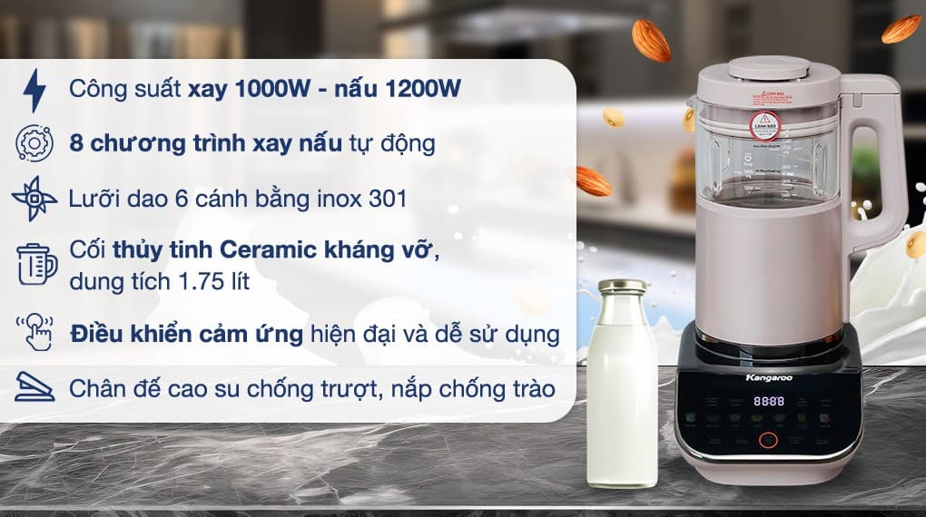 Ảnh Máy làm sữa hạt đa năng Kangaroo KG175HB3