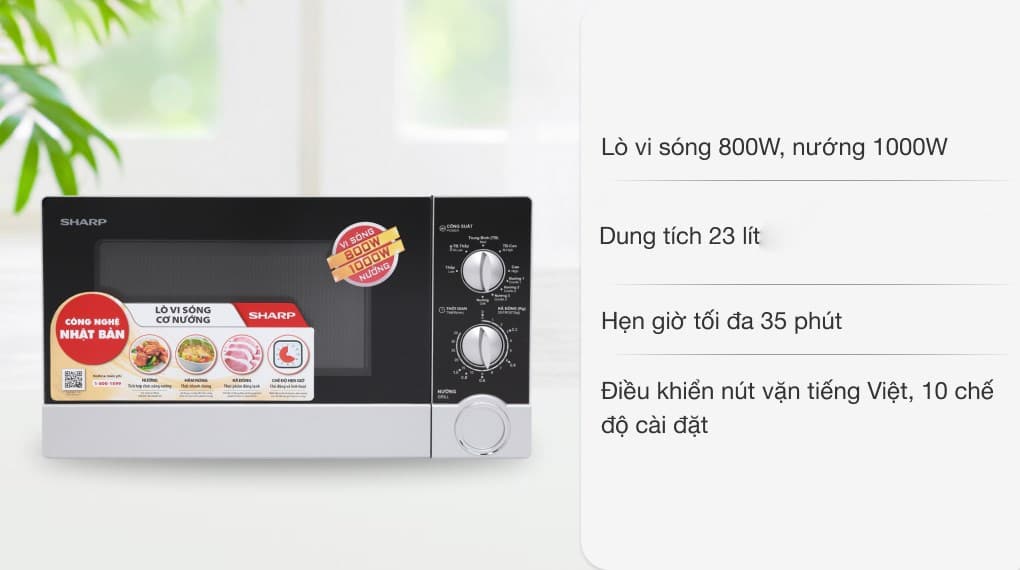 Ảnh Lò vi sóng có nướng Sharp R-G302VN-S 23 lít