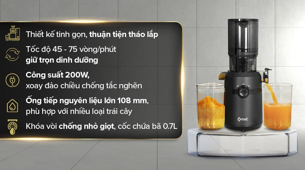 Ảnh Máy ép chậm Comet CM9616