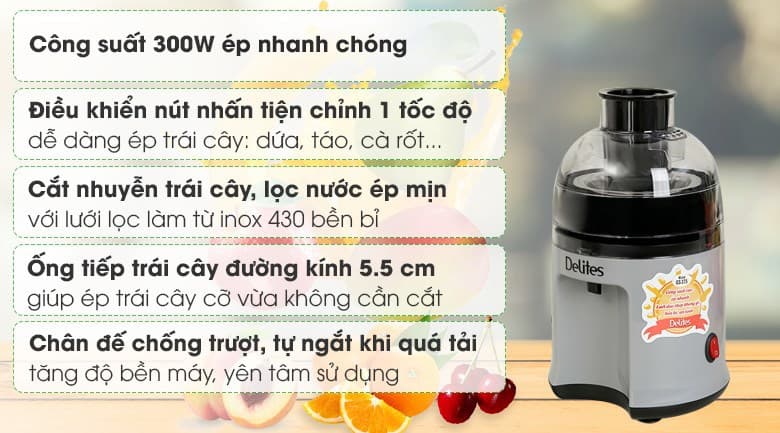 Ảnh Máy ép trái cây Delites GS-375