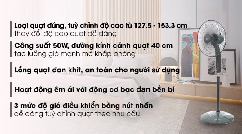 Ảnh Quạt đứng KDK 3 cánh P41U 50W