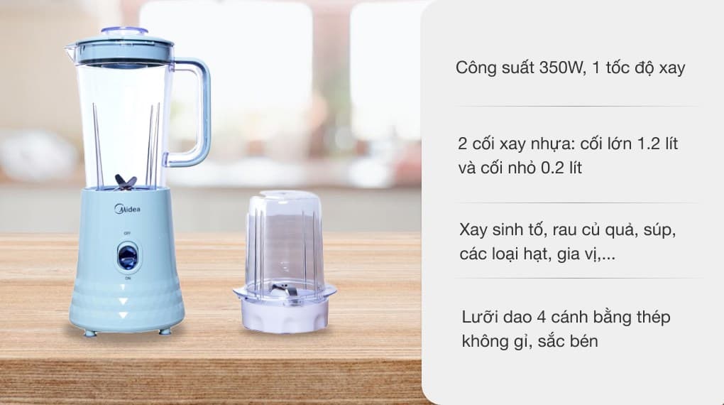 Ảnh Máy xay sinh tố đa năng Midea MJ-BL35 Xanh