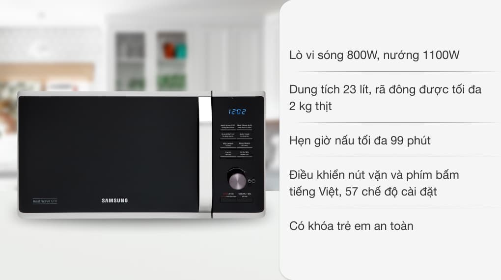 Ảnh Lò vi sóng có nướng Samsung MG23K3575AS/SV-N 23 lít