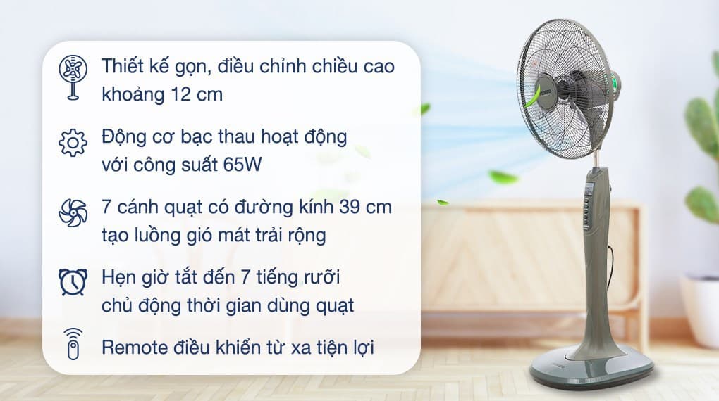 Ảnh Quạt đứng Senko 7 cánh DR1608 65W