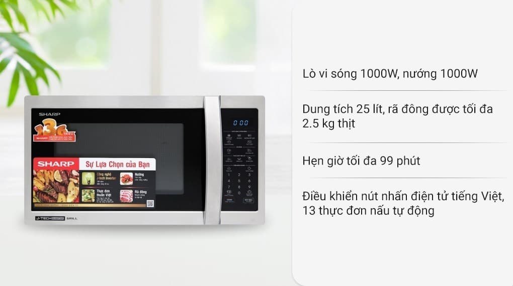 Ảnh Lò vi sóng có nướng Sharp R-G52XVN-ST 25 lít
