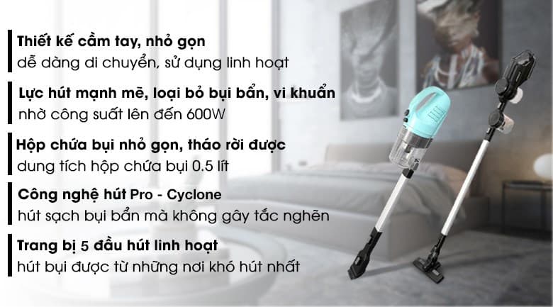 Ảnh Bộ máy hút bụi cầm tay Shimono SVC1022 và SVC1019C