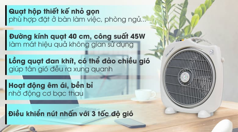 Ảnh Quạt hộp Asia 3 cánh F16001 45W