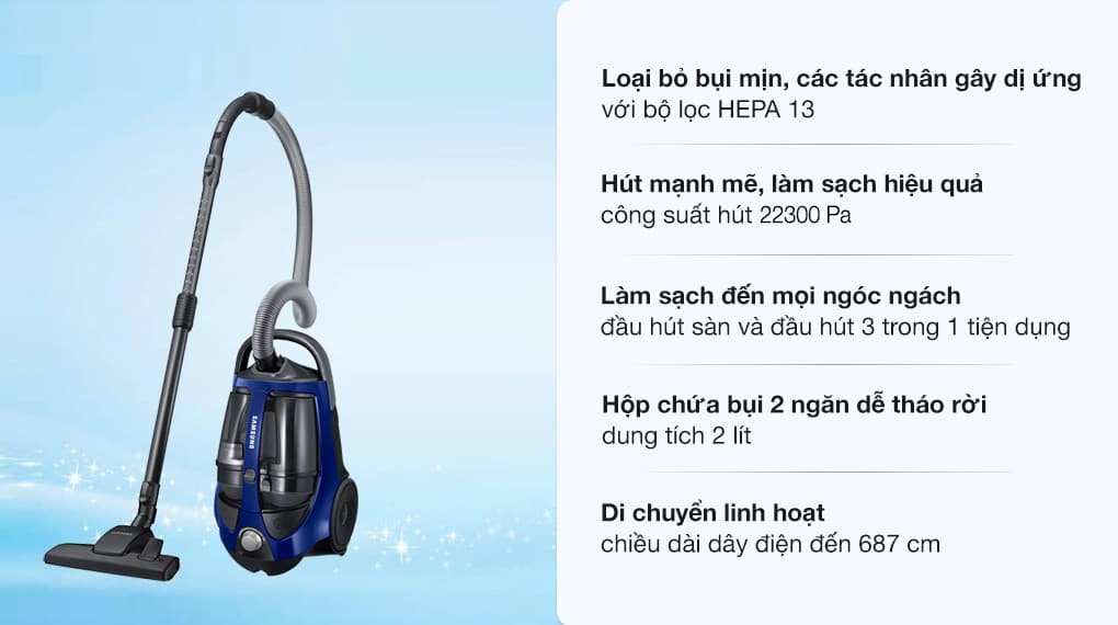 Ảnh Máy hút bụi dạng hộp Samsung VCC8836V36/XSV