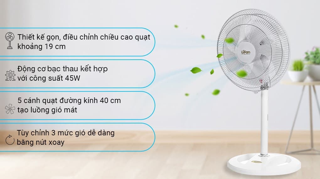 Ảnh Quạt đứng Lifan 5 cánh Đ-616A 45W