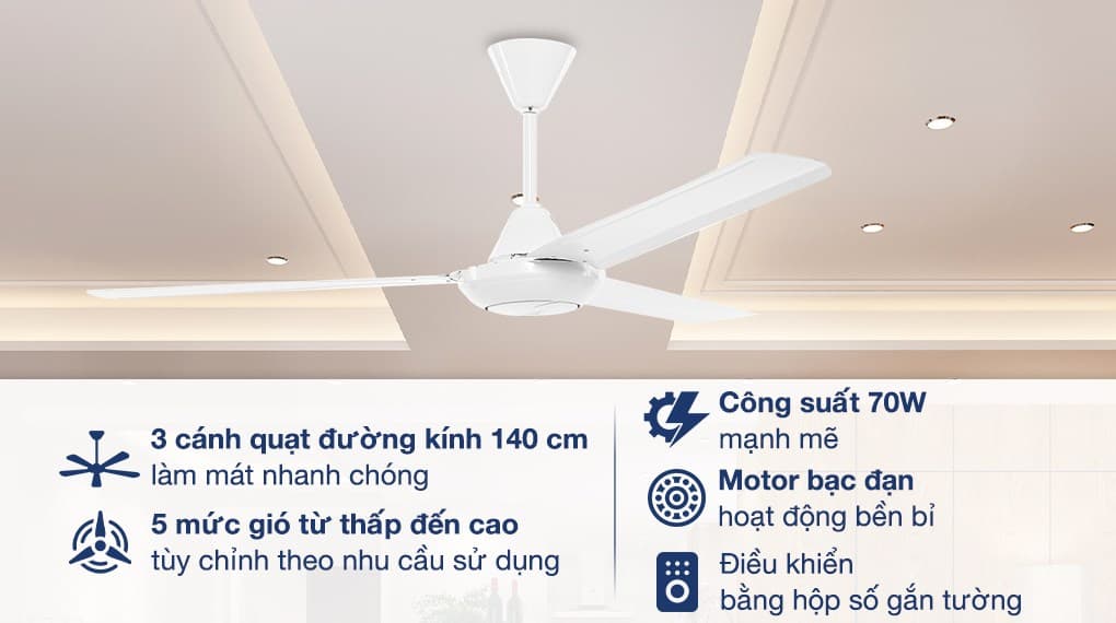 Ảnh Quạt trần AC 3 cánh ACF01A563 70W