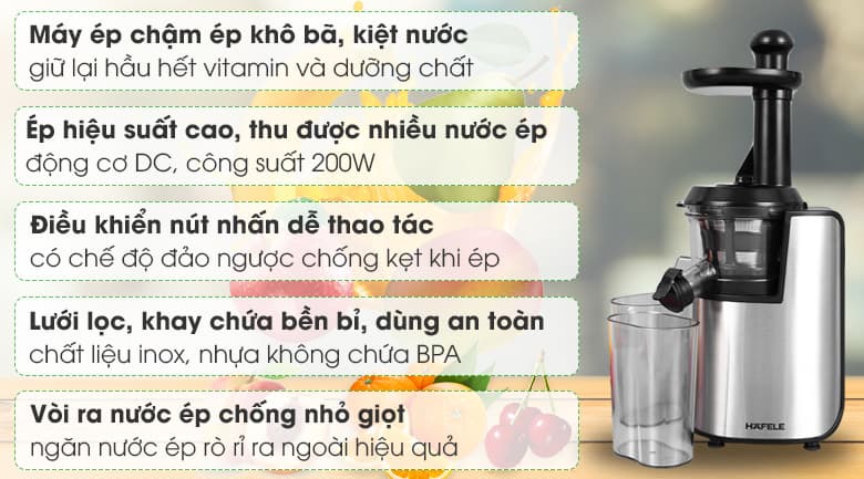 Ảnh Máy ép chậm Hafele GS-133N (535.43.811)