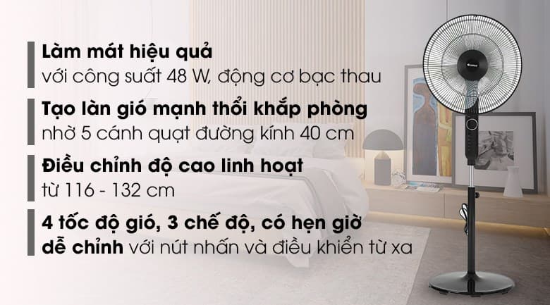 Ảnh Quạt đứng Gree 5 cánh FDWK-40X67Bh5 48W