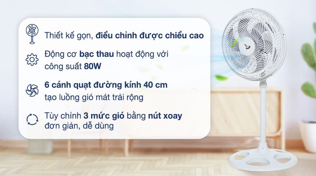 Ảnh Quạt đứng Asia 6 cánh VY639990 80W