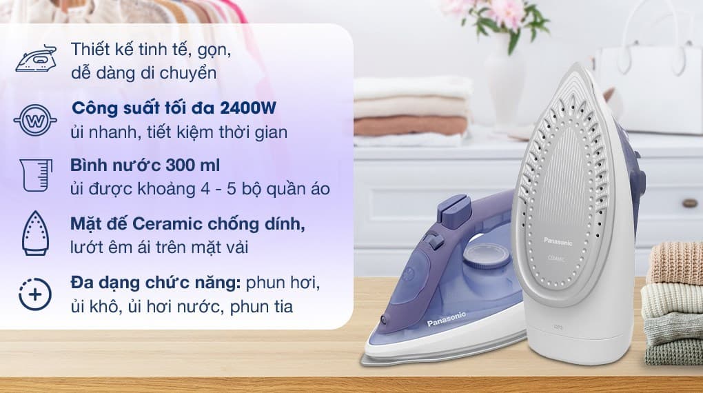 Ảnh Bàn ủi hơi nước Panasonic NI-S530ARA 2400W