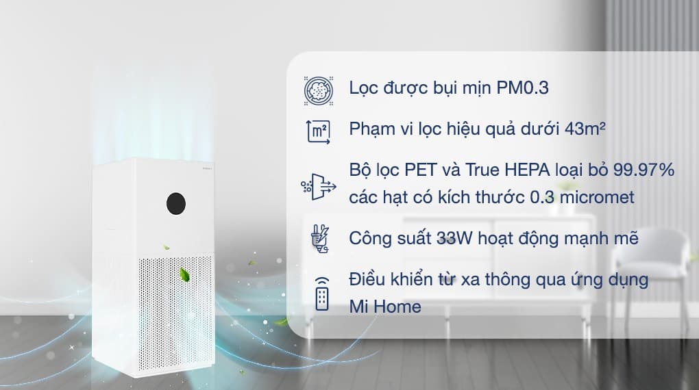 Ảnh Máy lọc không khí Xiaomi Smart Air Purifier 4 lite EU (BHR5274GL) 33W