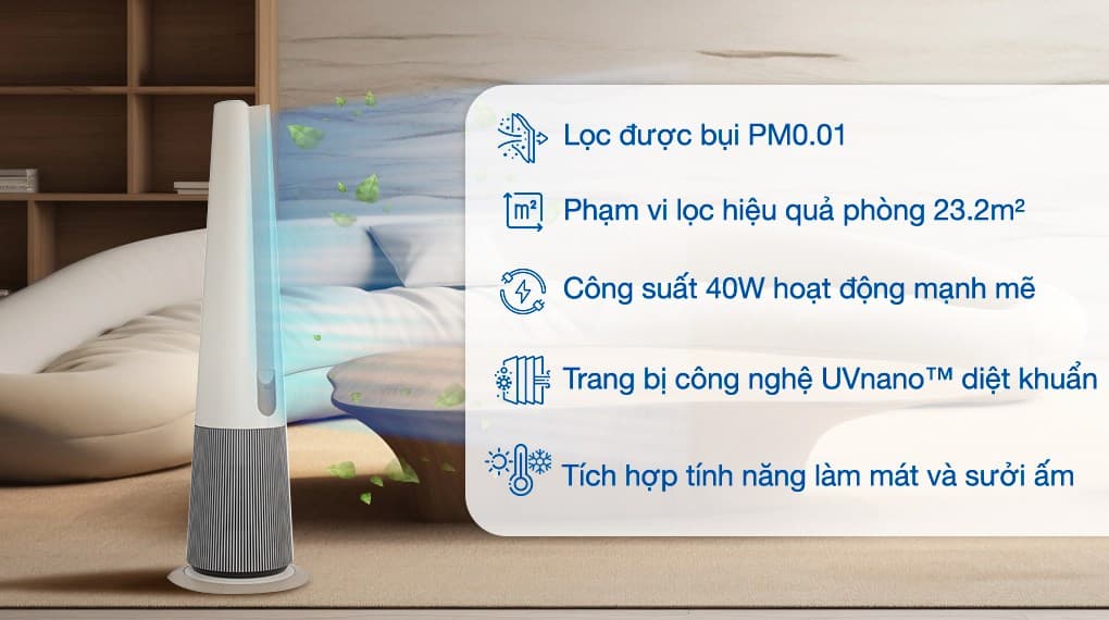 Ảnh Máy lọc không khí LG PuriCare AeroTower FS15GPCJ0.ABAE 40W
